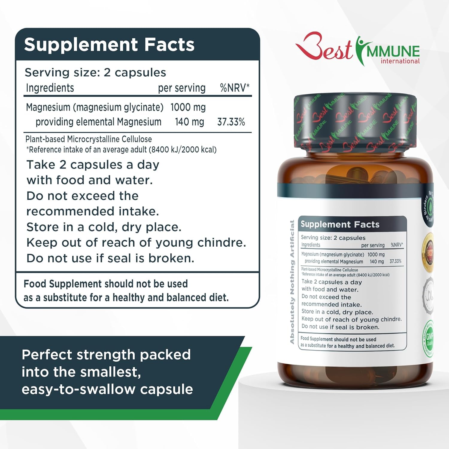 Best Immune Vitamina D3 2000 UI e K2 MK7 100 mcg 100 Capsule Vegane (Confezione da 2)