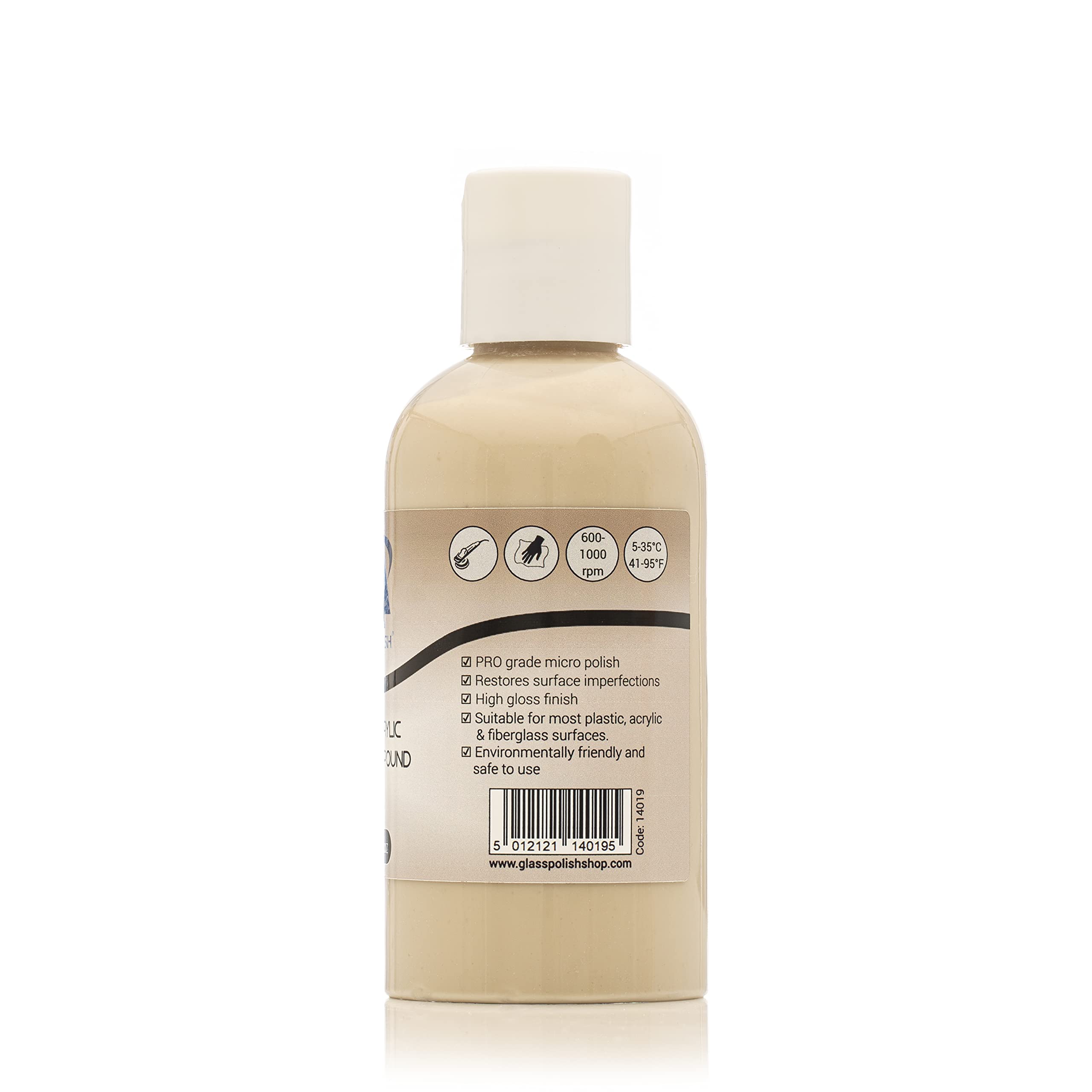 Glass Polish 14019 Pasta lucidante per superfici in plastica e acrilico, finitura micro lucida - 250ml