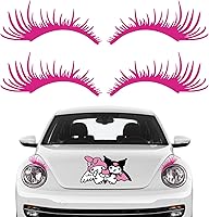 Vista 14 de x xotic tech Pestañas de coche de 18 x 8 pulgadas para faros de coche, luces antiniebla, calcomanías, insignias, divertidas y bonitas, calcomanías