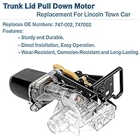 Vista 3 de 747-002 Motor desplegable de la tapa del maletero para Lincoln Town Car 1994-2002 Nueva carcasa del motor de bloqueo de la puerta trasera