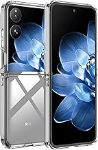 Effcotuo Case for Xiaomi Mi Mix Flip Cover, Ultra Thin Transparent PC Cover Shockproof Case Cover Protective Shock Absorption Compatible with Motorola Moto Razr 50 Ultra Case