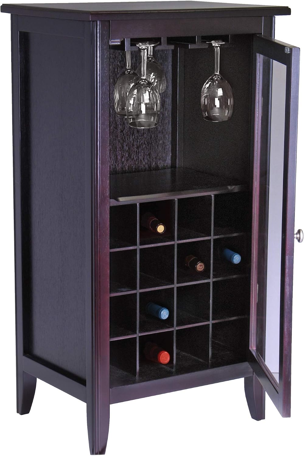 Winsome Wood Ryan Wine Storage, Espresso