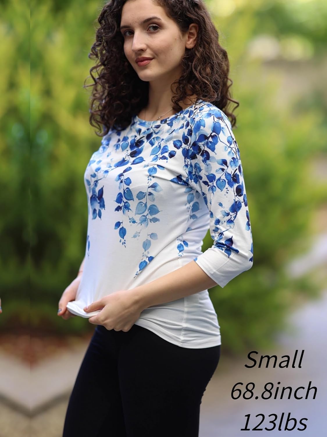 Zeagoo Women's Casual 3/4 Sleeve T-Shirts Round Neck Cute Tunic Tops Basic Tees Blouses Business Work Tee Top - Image 3