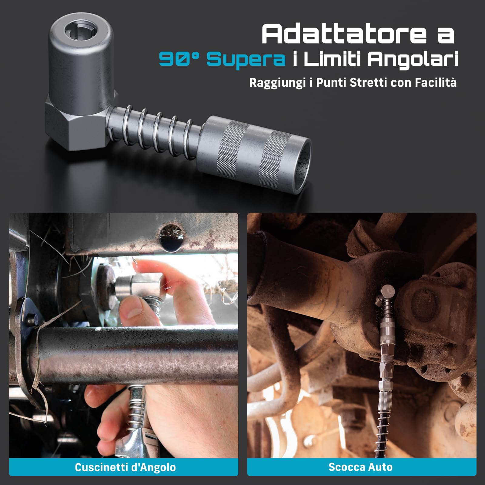 Seesii 12000PSI Ingrassatore a Batteria compatibili Anche con batterie Makita da 18 V (batteria non inclusa), 3 velocità, Motore Brushless, 3 Testina Ingrassatore, Tubo da 1m, per Attrezzature Pesanti