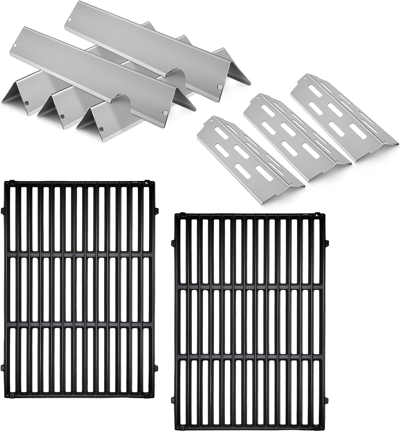 66095 Cast Iron Grate with Stainless Steel 66032 66795 Flavorizer Bars for Weber Genesis 2 Grill Parts.Replacement for Weber Genesis II 300 Series ii E-310 S-310 E-315 S-315 E-335 SE-335