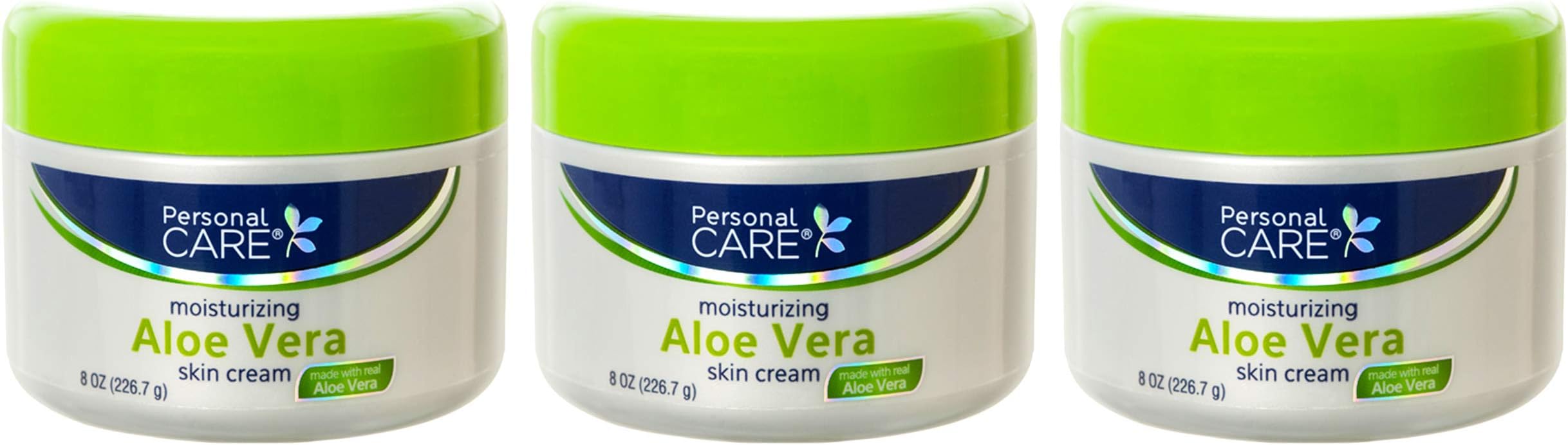 Lot of 3 Jars Moisturizing Aloe Vera Skin Cream 8 oz/each jarF