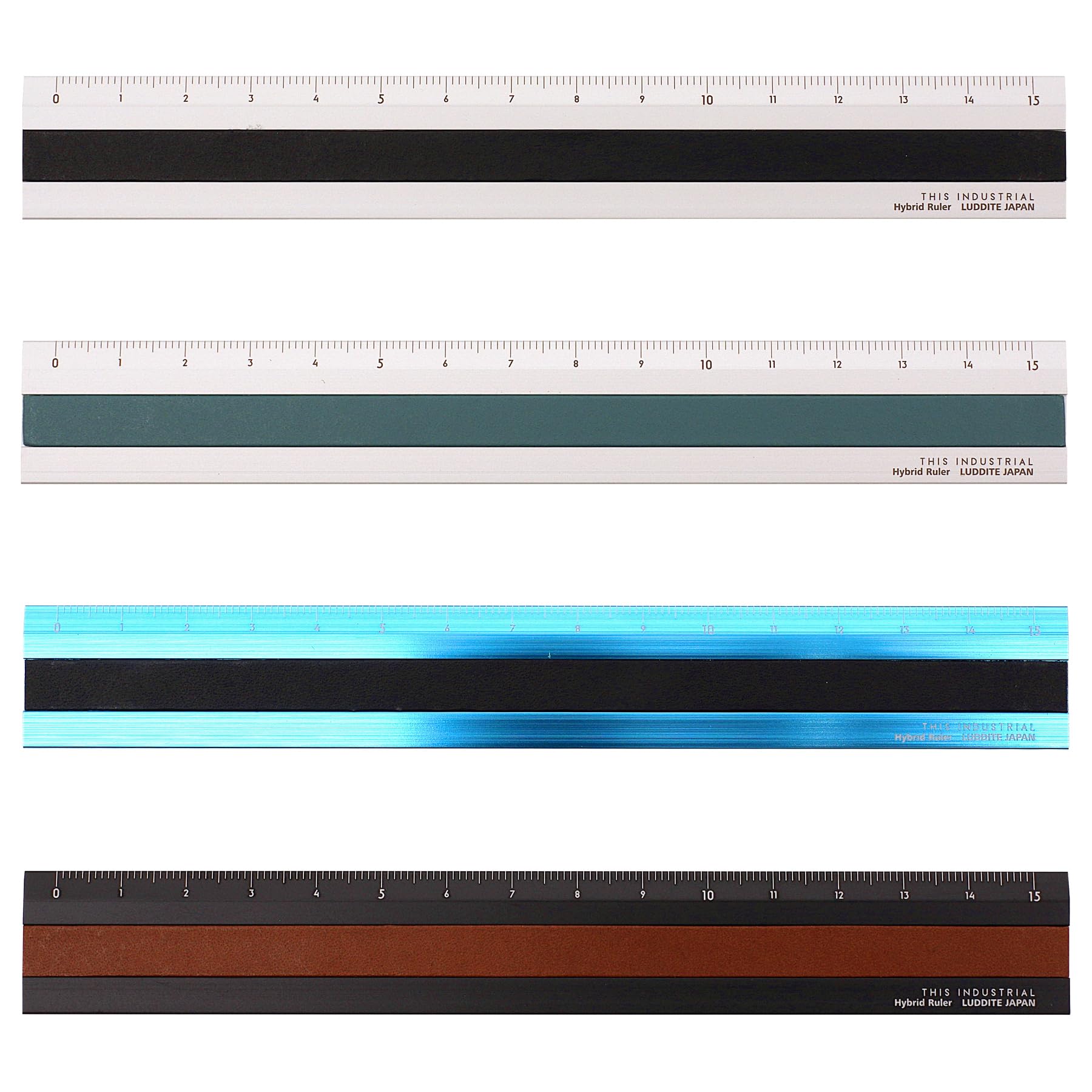 Amazon | THIS INDUSTRIAL HybridRuler アルミ×レザー 定規