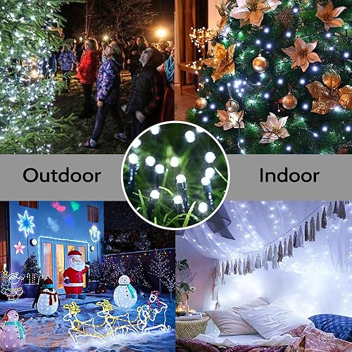 Miniatura 4 de Toodour Luces de Navidad para exteriores, cadena de 600 luces LED de 213 pies, temporizador, impermeable, 8 modos de luz de Navidad al aire libre,