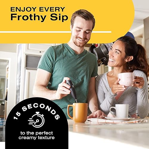 Miniatura 5 de Vaporizar eléctrico de mano Bean Envy para leche espumador perfecto para el mejor Latte se incluye soporte de acero inoxidable