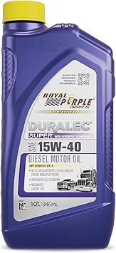 Royal Purple 01154 API-Licensed SAE 15W-40 High Performance Synthetic Motor Oil - 1 Quart Bottle