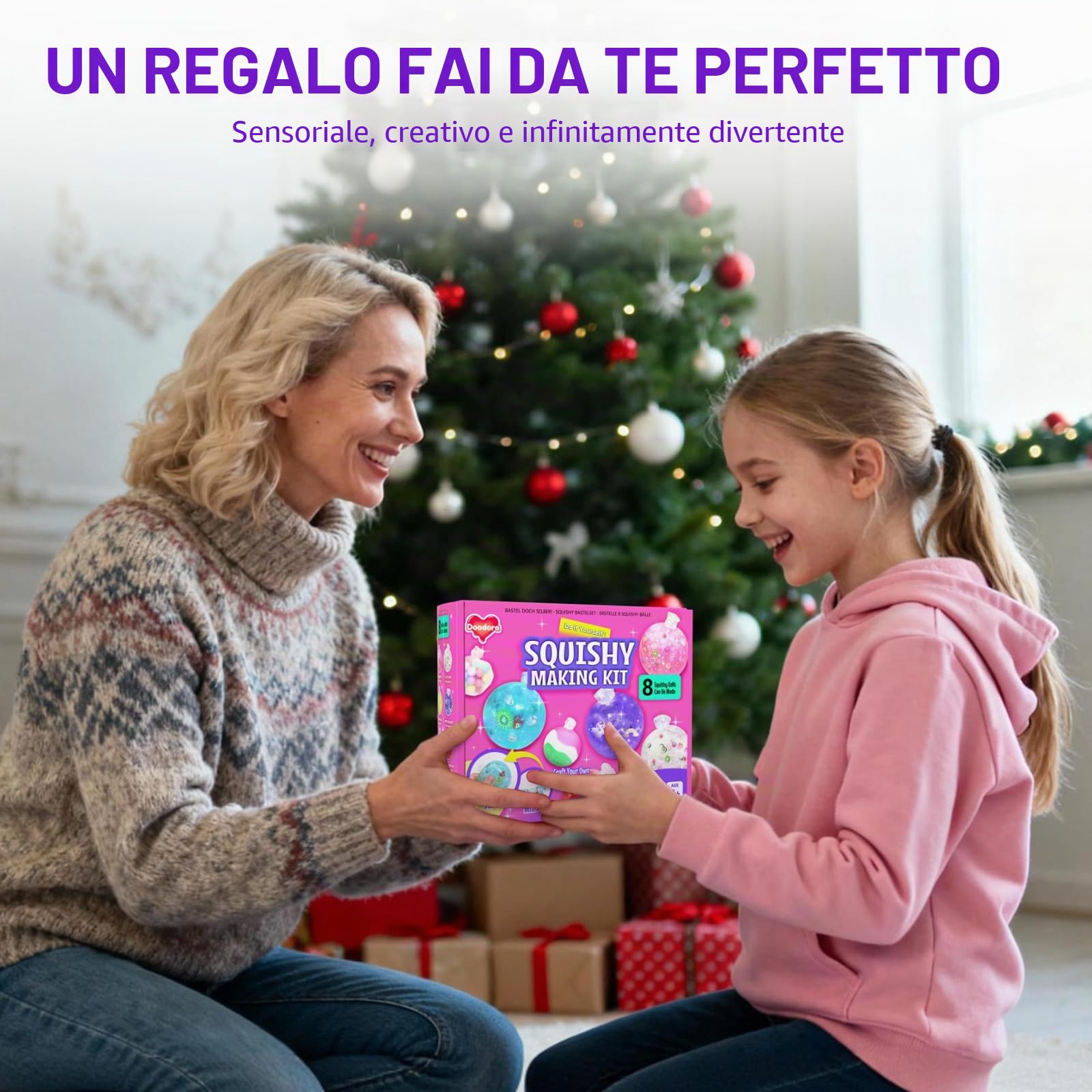 Squishy Maker Kit per Bambini e Adulti – Crea Palline Squishy Antistress Scintillanti con Accessori – Kit Squishy Fai da Te per Giochi Sensoriali Antistress Squishy – Regalo Compleanno 6+