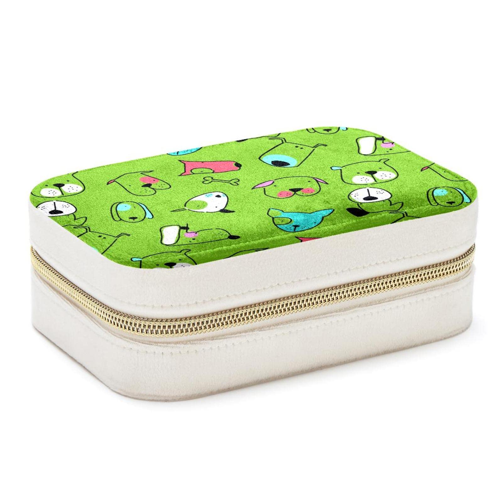 Boîte à bijoux portable chien pour ranger colliers sans nœuds