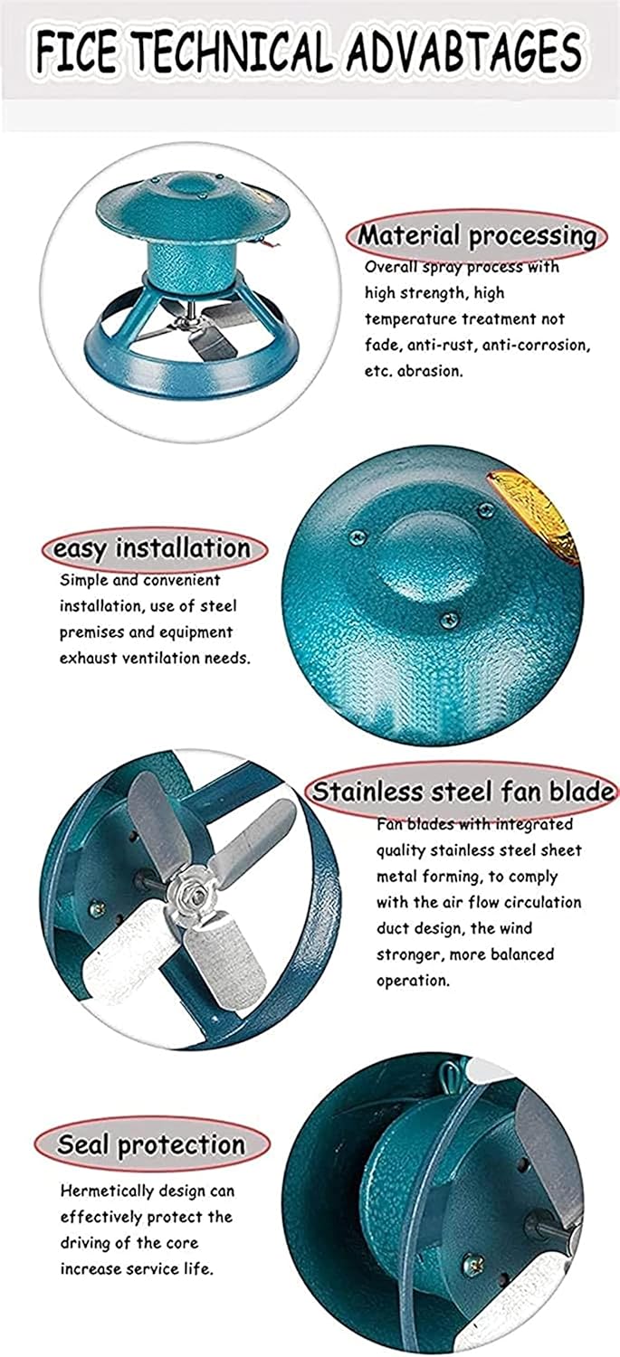Chimney Smoke Evacuator, Electric Chimney Fan Chimney Ventilation Fans Rooftop Inducer Fans Chimney Exhaust Fan,C,Fireplace Fans