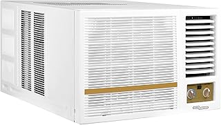 Super General 1.5 Ton Window Air Conditioner SGA1941HE, 18000 BTU, Rotary compressor, Removable Filter, Silent Operation, 74.6 x 81.5 x 51.5 cm, White, 1 Year Warranty