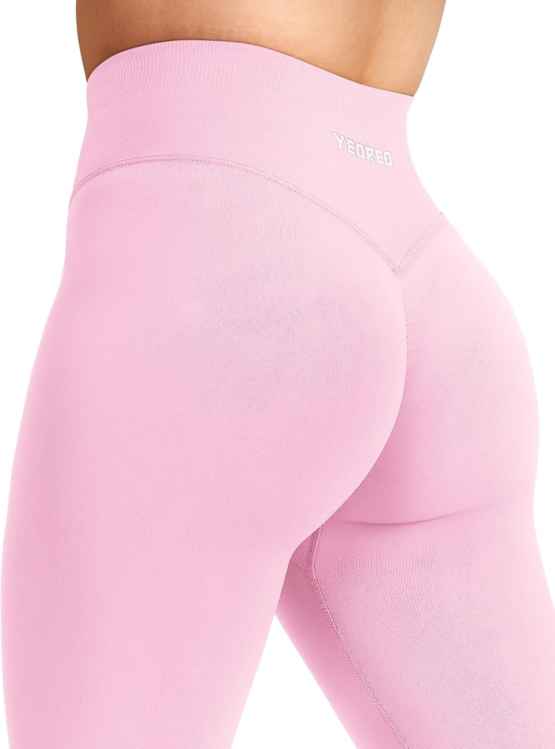 YEOREO Workout Mini Flare Leggings for Women Hidden Scrunch High Waisted Seamless Gym Leggings Brinklie 30" Yoga Pants - Image 5