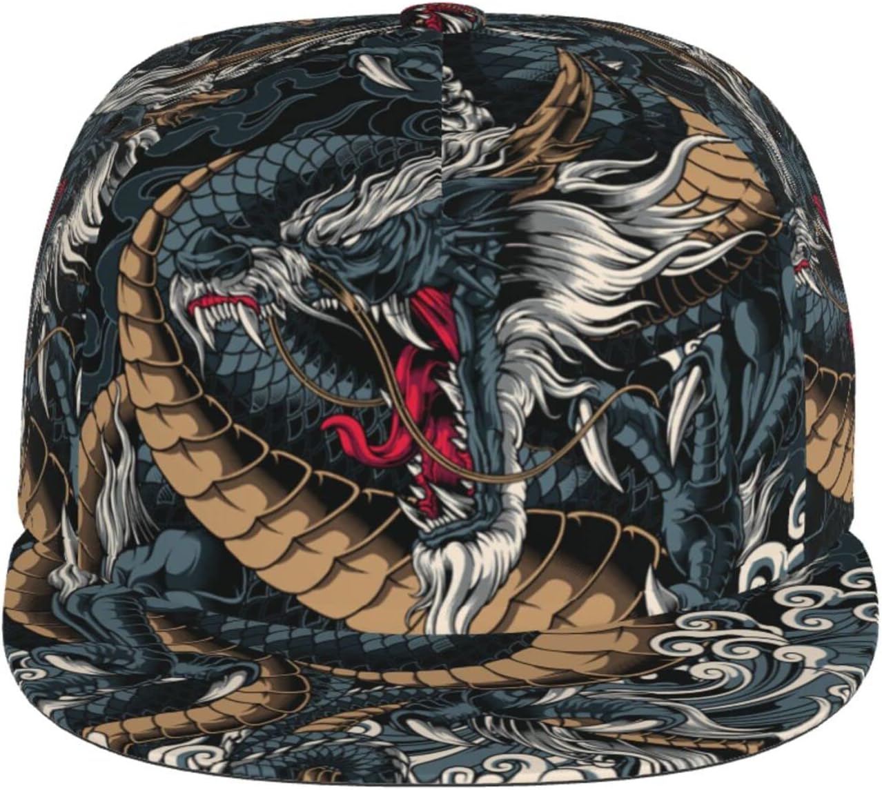 Dragon Baseball Cap Cool Hat Fashion Flat Bill Brim Adjustable Hats Dragon Cap for Men Women - Image 2