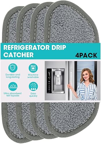 Vista 20 de Bandeja de goteo de agua para puerta de refrigerador, almohadillas lavables, bandeja de goteo de agua para refrigerador, revestimiento absorbente