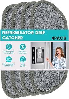 Water Drip Tray Catcher for Refrigerator Door,Washable Mats Covers Pads,Refrigerator Water Drip Tray Guard Absorbent Pad Liners Splash Catcher,Home Kitchen Fridge/Freezer Gadgets Accessories Decor