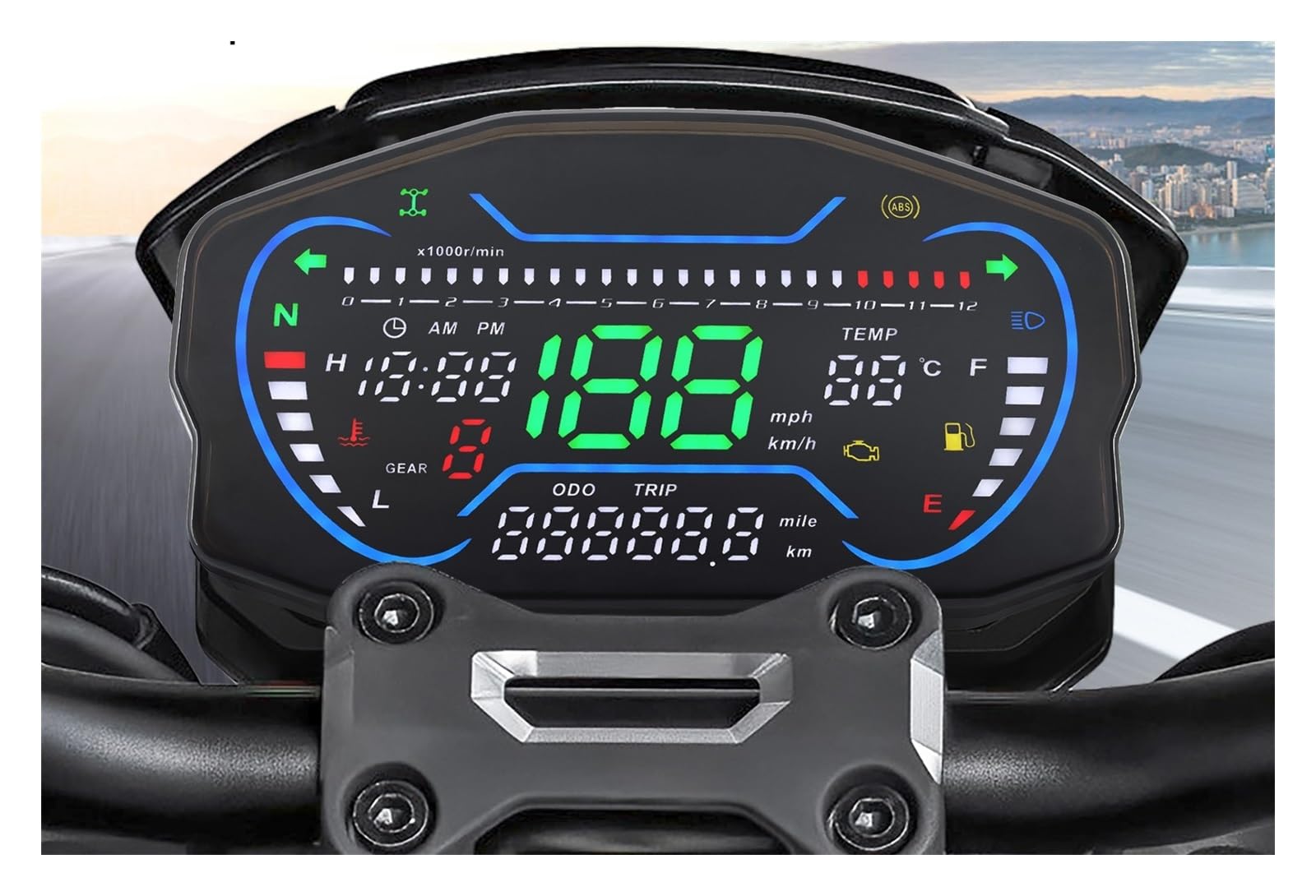 Moto tacómetro Digital Medidor Velocímetro para Motocicleta, Medidor De RPM, Velocidad, Odómetro Digital, Panel Instrumentos, Pantalla, Accesorios, Tacómetros, Medidores