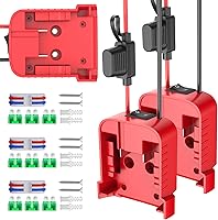 Vista 8 de Paquete de 2 adaptadores de rueda eléctrica compatibles con Milwaukee 18 V, kit de convertidor de batería de rueda de alimentación con fusible