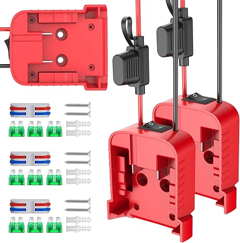 Miniatura 7 de Paquete de 1 adaptador de ruedas eléctricas para Milwaukee M18 Adaptador de batería Power Wheels Kit de convertidor de batería con fusible,