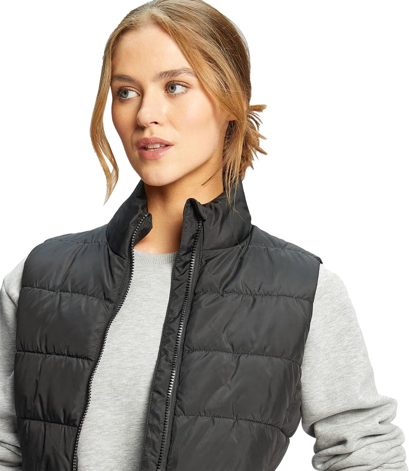 Zukela Women's Puffer Vests Slim Fit Full Zip Quilted Sleeveless Puffy Jacket for Womens Water-Resistant Outdoor Sport Coat - Image 3