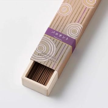 Hyakurakukou Incense Sticks | Low Smoke | 5.31 in, 40 Sticks with Incense Holder | Made in Japan (Palo Santo)