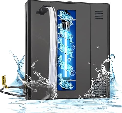 Miniatura 1 de TARARIUM Filtro de acuario U-V Green Clean Machine para pecera de 15 a 55 galones de cristal verde transparente matando 100 GPH, agua salada y agua