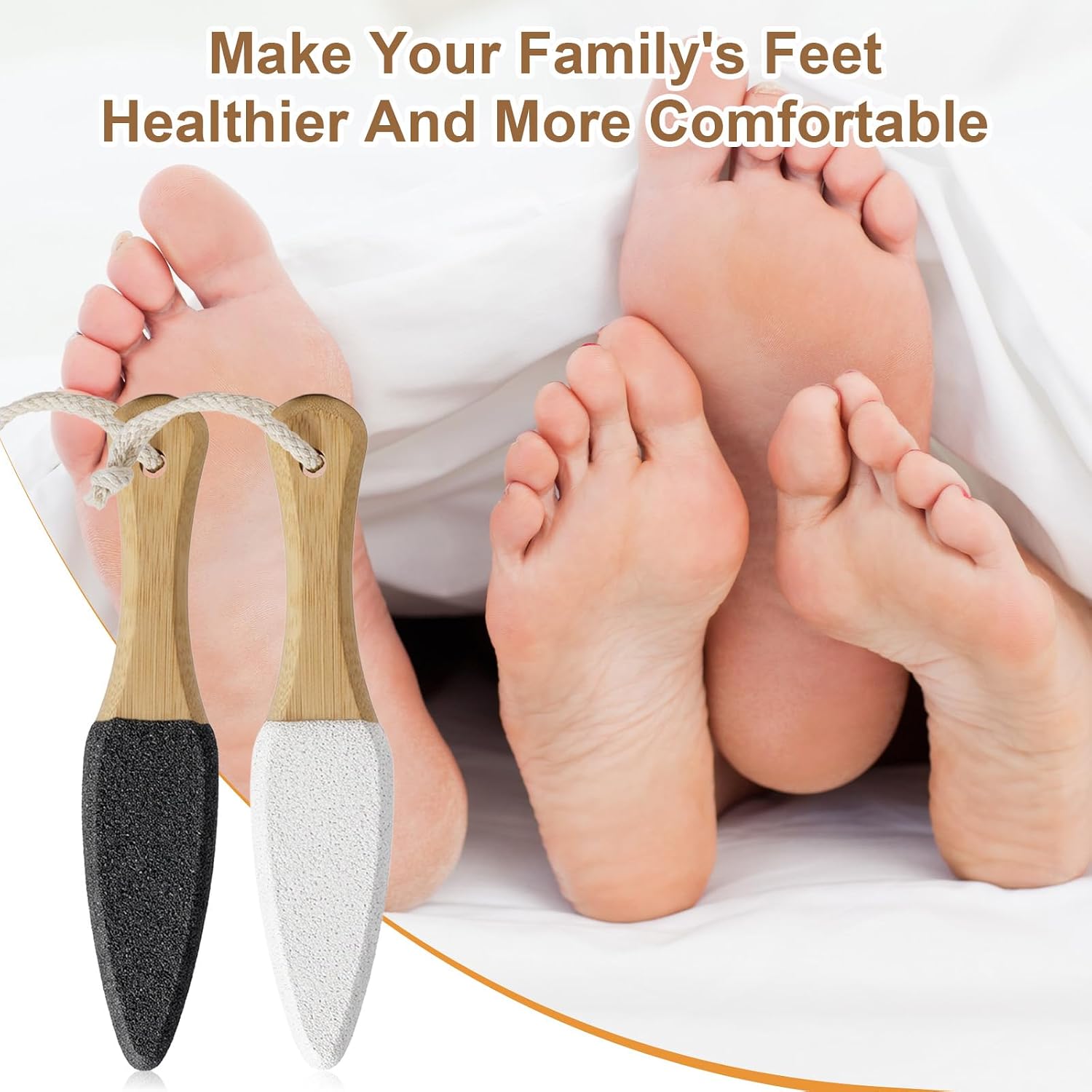 Ouligay 2 PCS Foot Files Foot Pumice for Feet Professional Foot Dead Skin Remover Foot File for Dead Skin Foot Scrubber for Remove Cracked Heels, Dry Feet Care
