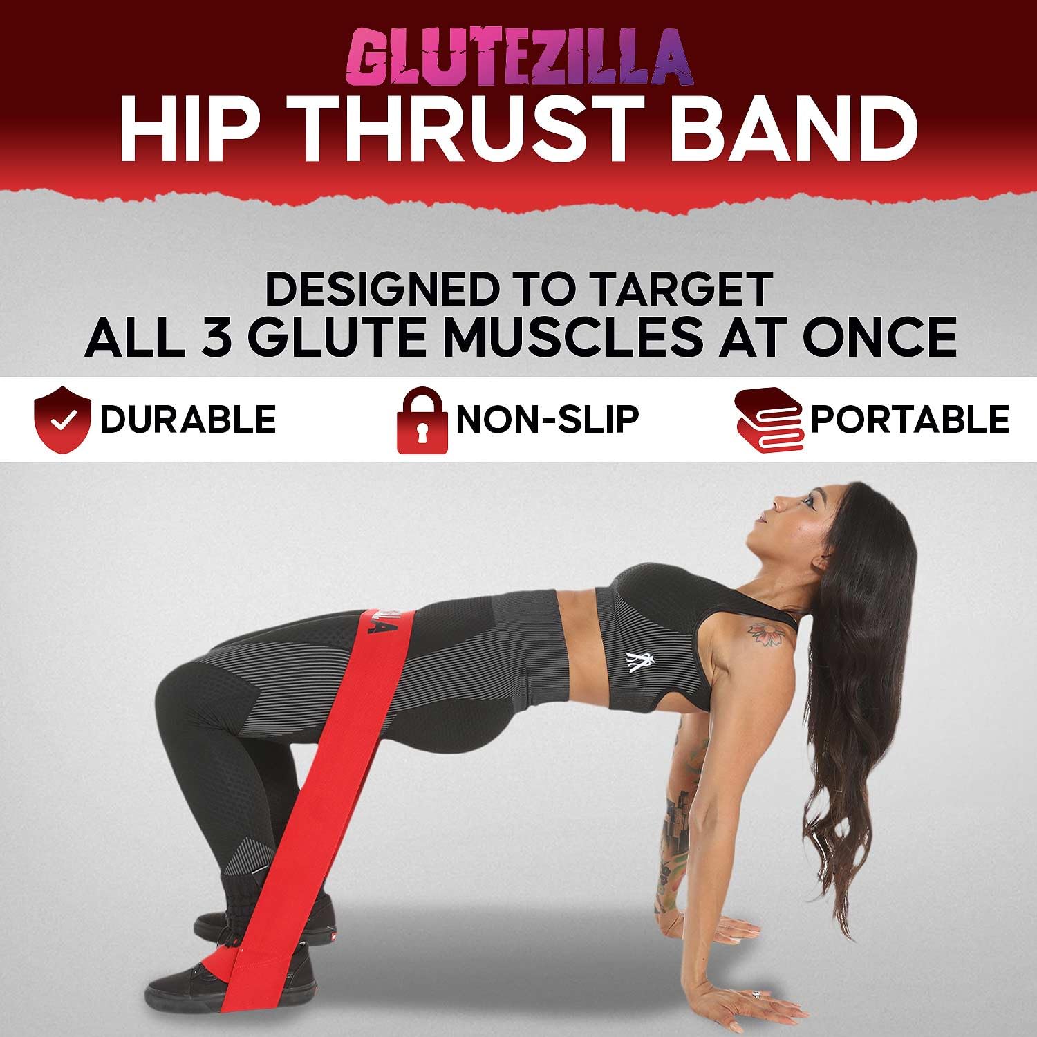 The X Bands Bande per glutei, fasce elastiche per allenamento e resistenza, per donne e uomini, lunghe fasce di resistenza per fitness e stretching, extra resistenti, per allenamento