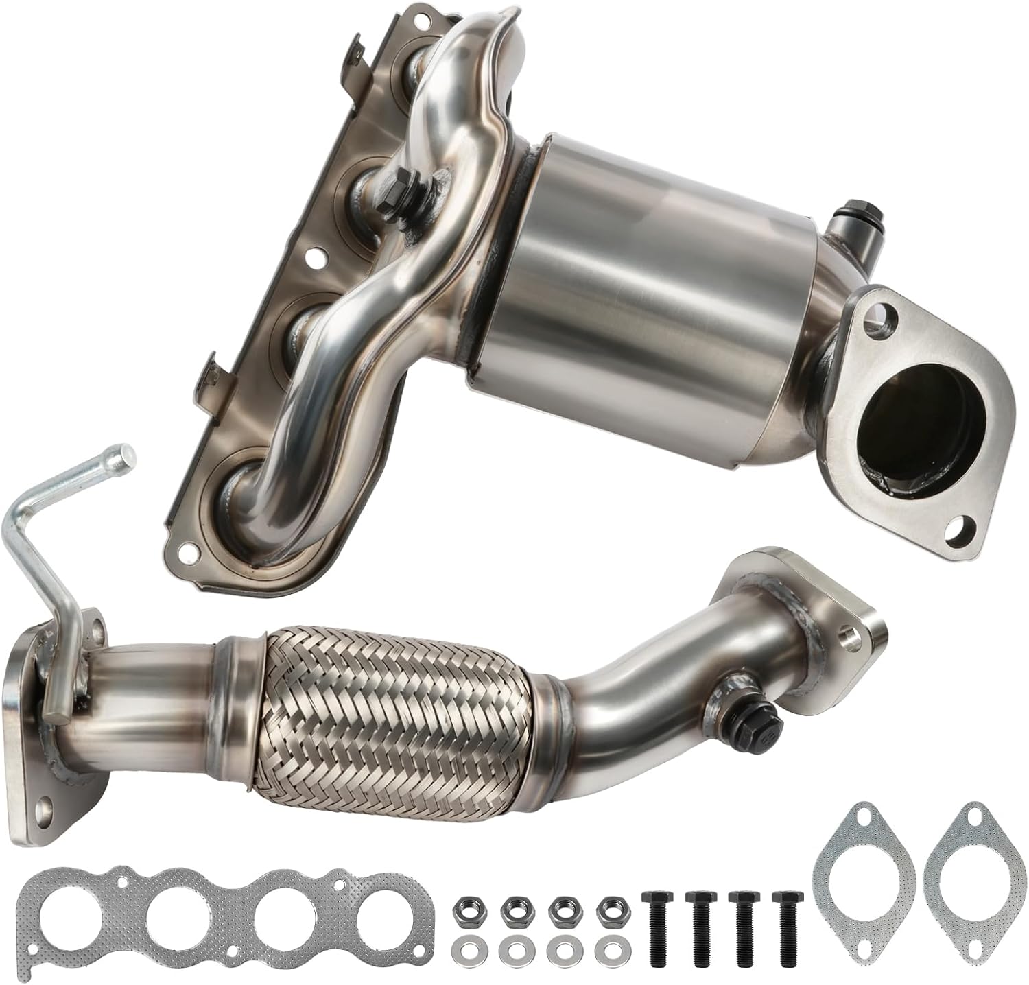 Direct Fit Flex Pipe and Manifold Catalytic Converter Compatible with 2017-2020 Kia Soul 2.0L, EPA Compliant