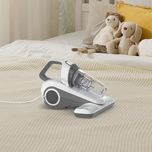 Miniatura 8 de Dibea Aspiradora de cama de mano, aspiradora de colchón con succión de 15 KPa, filtro HEPA lavable para limpieza profunda, cabello, polvo en sofá,
