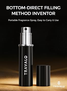 Travalo ESSENTI Refillable Travel Perfume Atomizer, 5 ml, Black