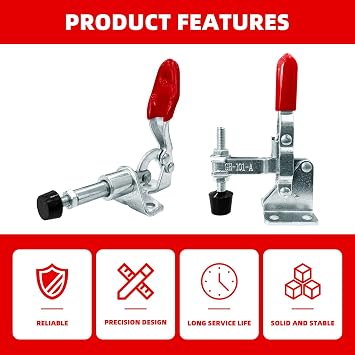 8Pcs Toggle Clamp, Push Pull Quick Release Clamps Woodworking Hand Tool