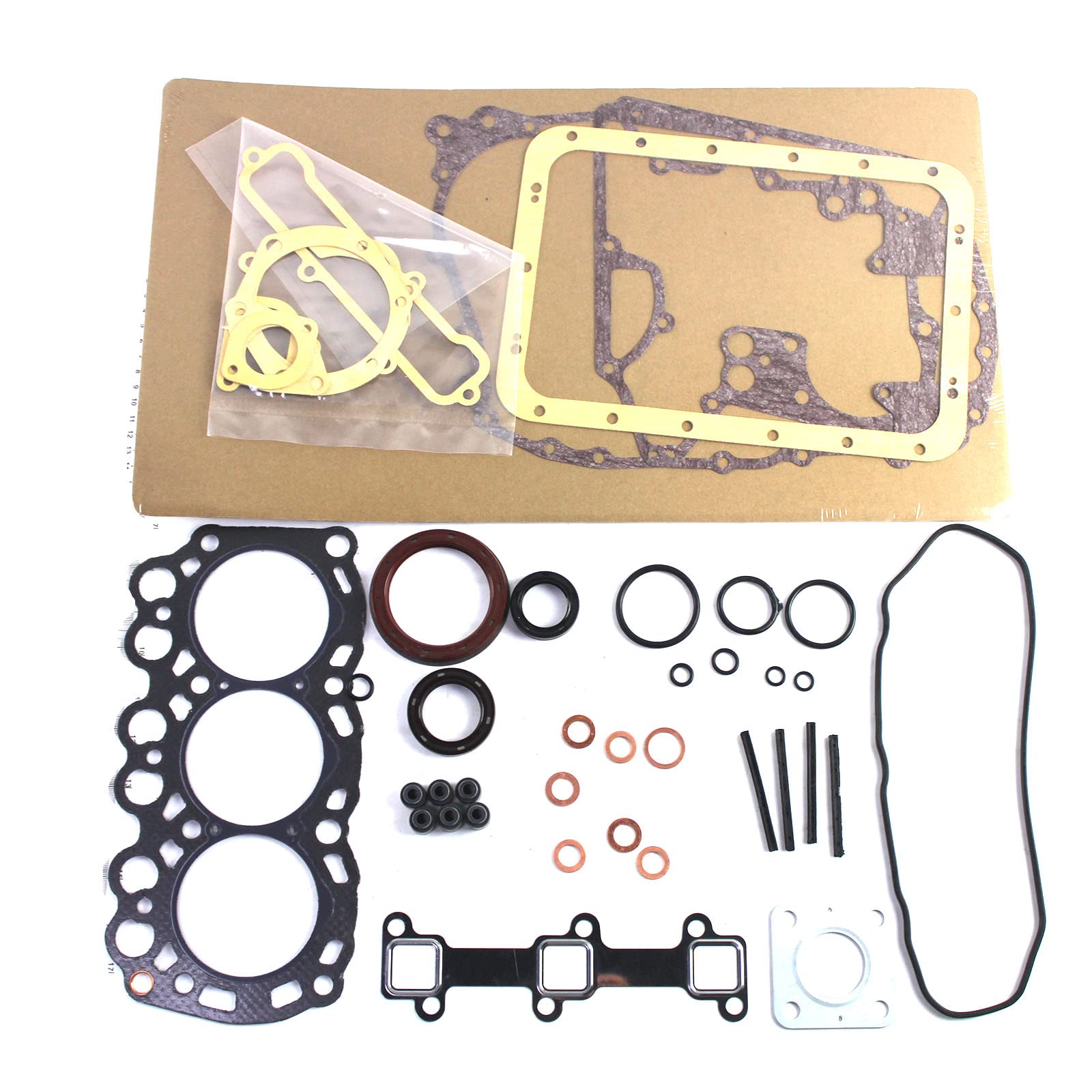 L3E Moteur Joint Kit - SINOCMP Kit de joint de révision de moteur pour Mitsubishi L3E ractor Loader and Generator,garantie de 3 mois