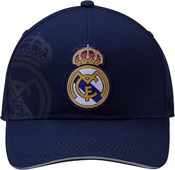 Icon Sports 2024 Compatible with Real Madrid Official Soccer Cap Navy Blue with Faded Logo