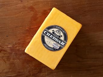 Wisconsin Cheese Mart 2-Year Aged Sharp Yellow Cheddar Cheese Block | 2.5 lb Half Loaf | Rich, Sharp & Creamy Wisconsin Cheddar