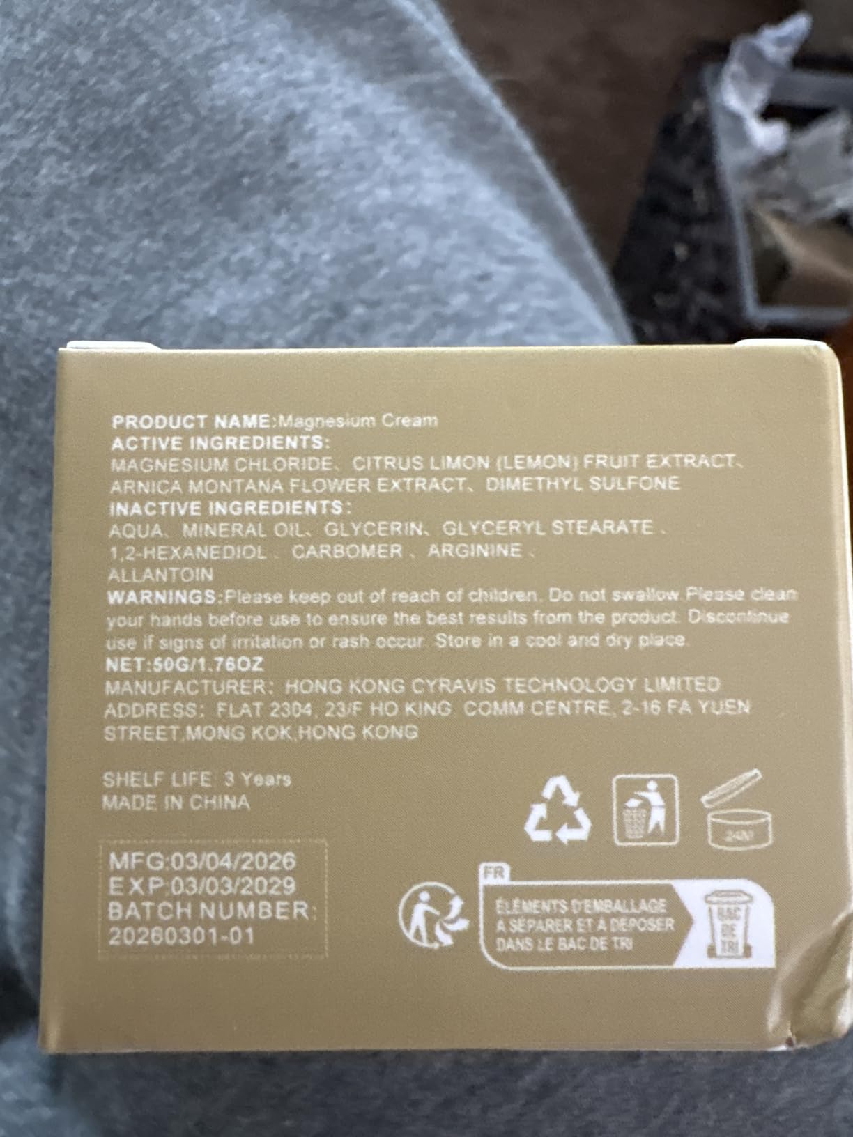 LEWELLRY 2Pcs Magnesium Cream with MSM & Arnica, Soothes Hands & Knees, Fast Absorbing, Refreshing & Non-Greasy, Moisturizes Skin, Daily Body Care Cream (50g/1.76oz Each)