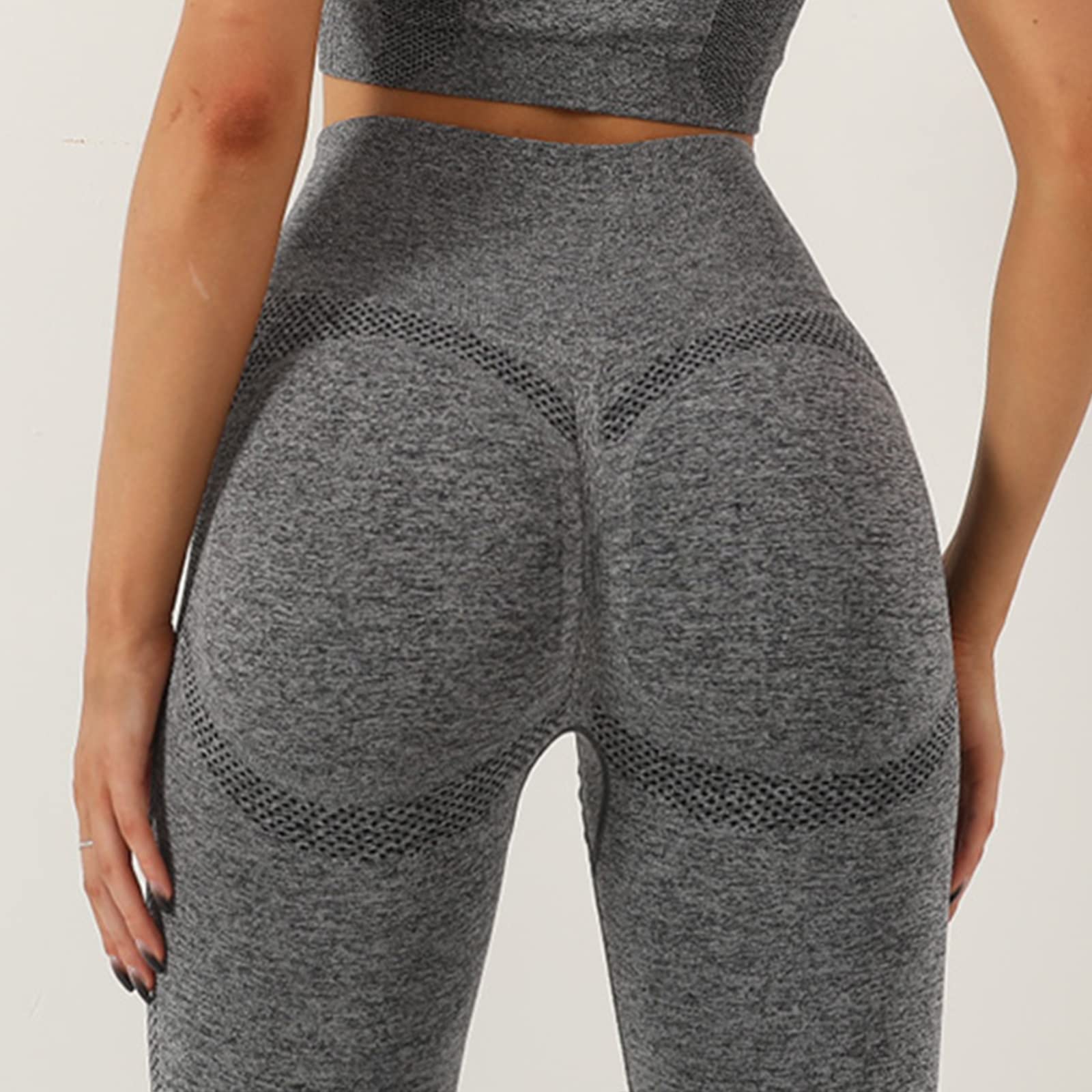 Merlvida Leggins Sportivi Donna Vita Alta Leggings Push Up Pantaloni Palestra Controllo della Pancia Anticellulite Pantacollant Opaco Elastici Tuta Collant Abbigliamento Sportivo Donna Yoga Fitness
