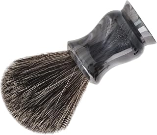 Men's Shaving Brush, Beard Shaving Tools Soap Brush Hand Crafted Shave Accessory Gentle Shave Brush Shaving Cream Brush for Him Shaving Soap, Grey