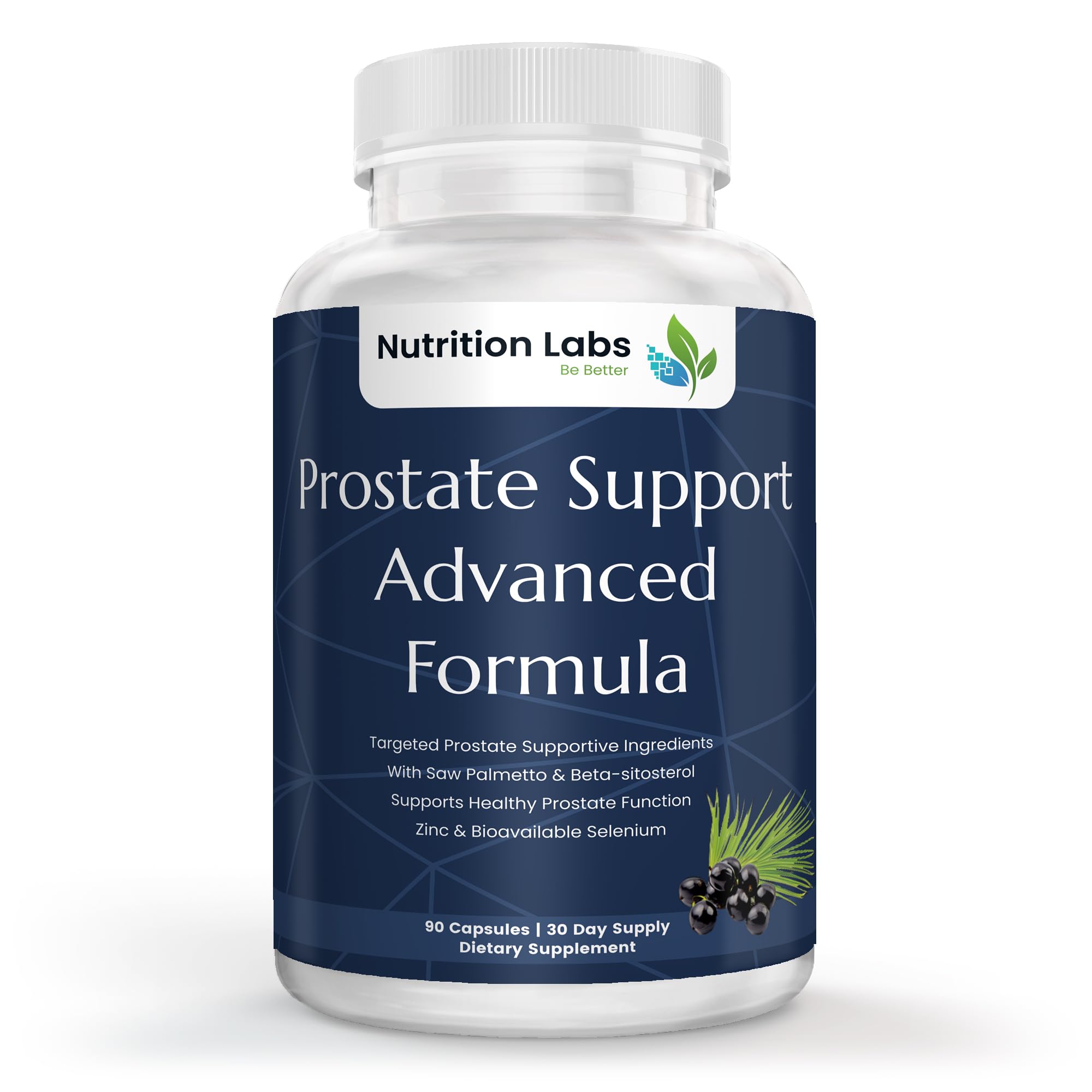 Prostate Health Support Herbal Supplement for Men with Beta Sitosterol, Selenium, Pygeum and Saw Palmetto Extract for Prostate Support and Frequent Urination - 90 CT