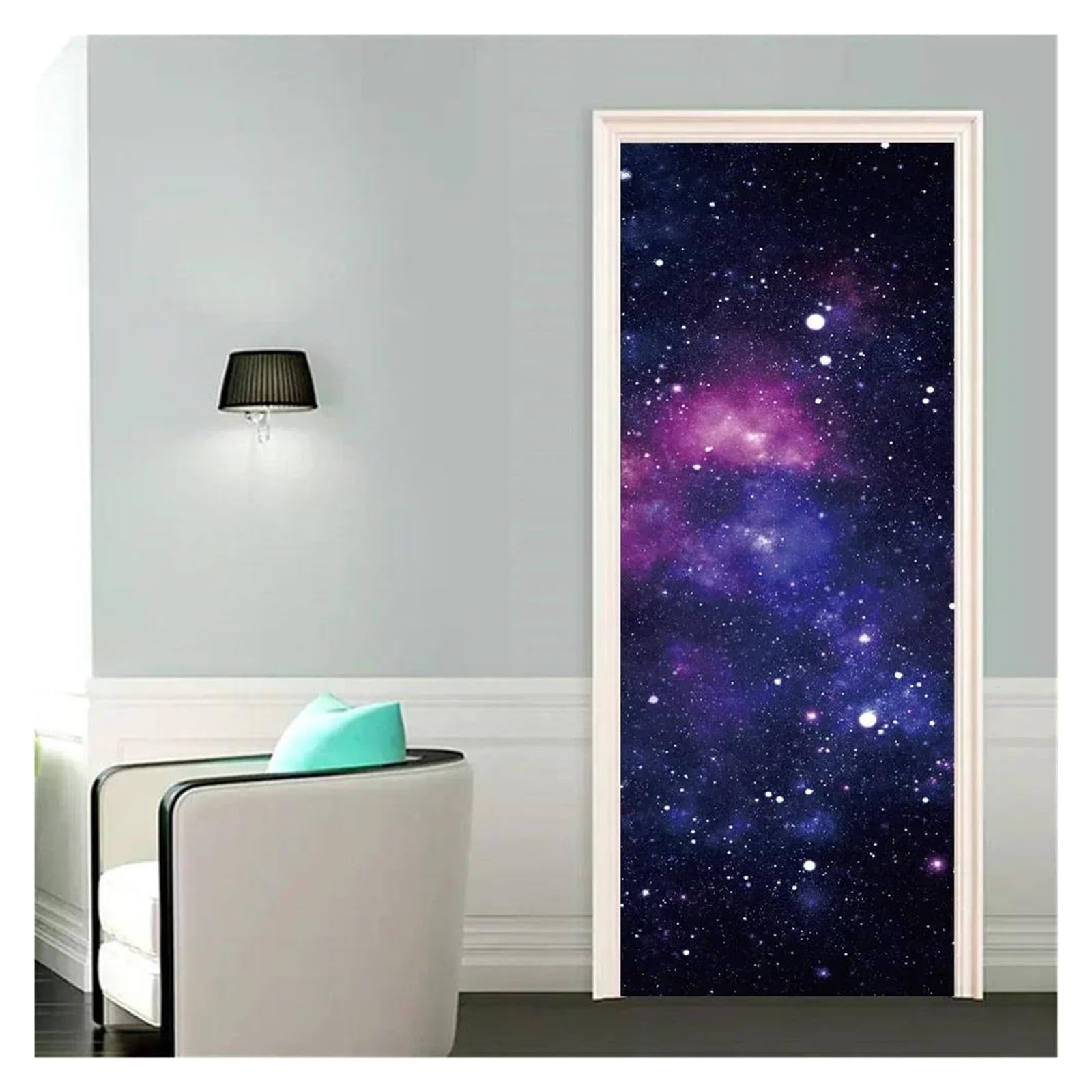 Autocollant d'univers auto-adhésif et papier peint ciel étoilé pour décoration murale