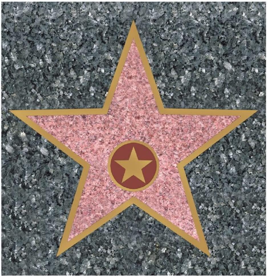 Star Peel 'N Place Awards Night Removable Vinyl Wall Cling Carpet Hollywood Decorations To Personalize For Movie Theme Party, 12" x 15", Red/Gold/Black