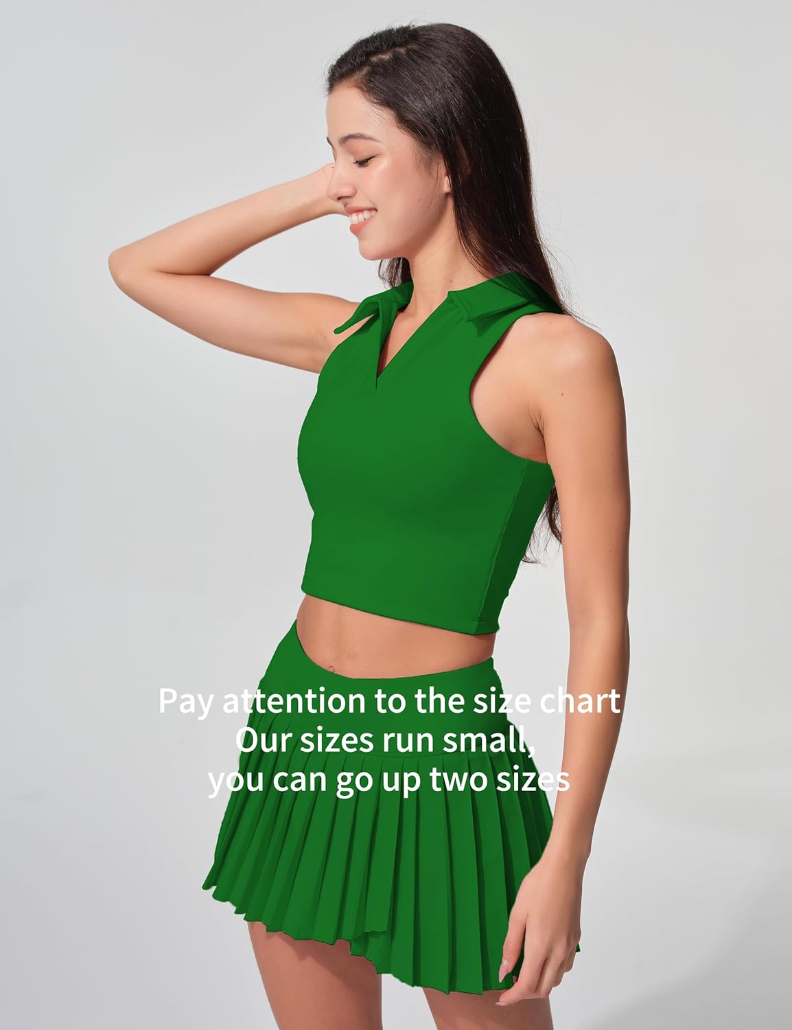 Womens Golf Shirt Sleeveless Polo Collared Tennis Shirts for Women Athletic Workout Cropped Tank Tops - Image 4