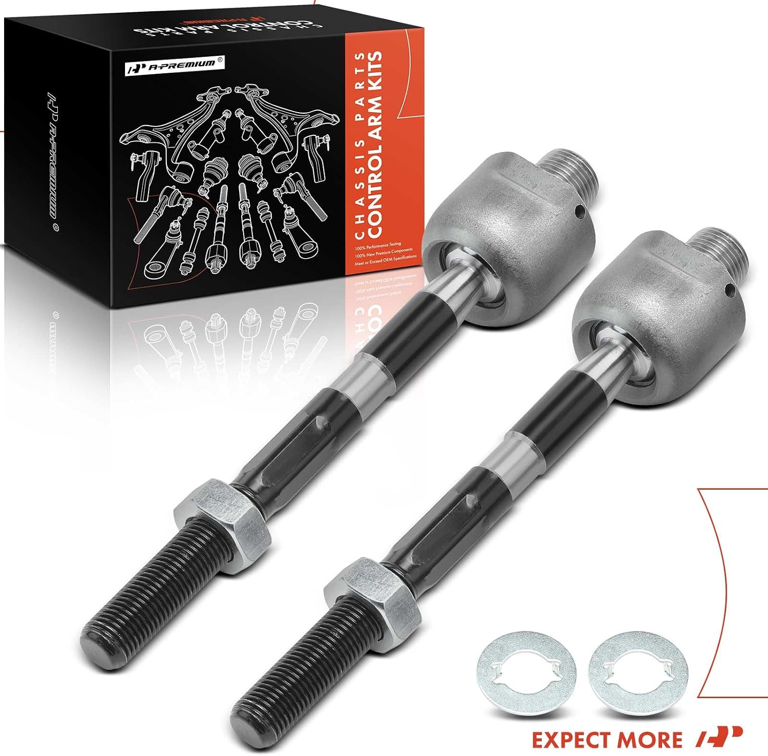 A-Premium 2 x Front Inner Tie Rod Ends, Compatible with Mazda 6 2003 2004 2005 2006 2007 2008