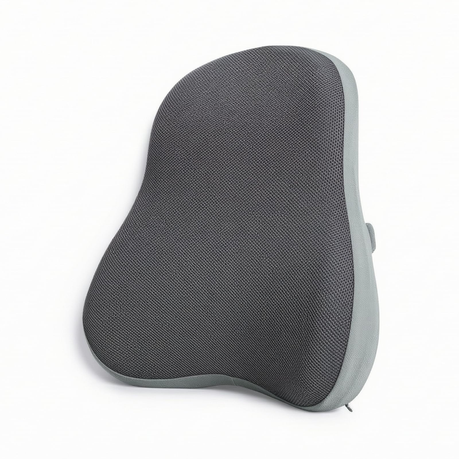 Cuscino per Schiena Sfoderabile | Design Eromico Sagomato, Cuscino Lombare in Memory Foam, Tessuto Traspirante a Rete, per Casa, Autisti, Studenti, Grigio Chiaro