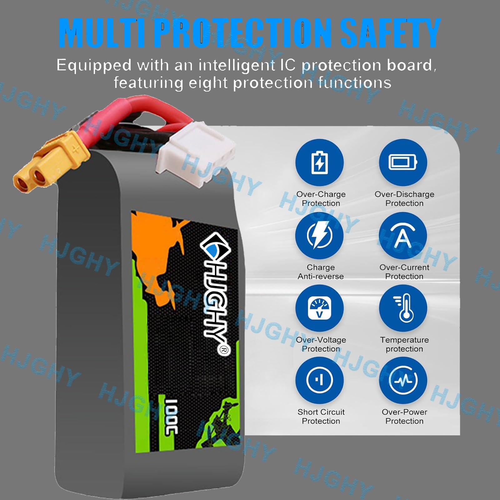 Batteria al Litio 4S/6S 14,8 V 22,2 V per Drone | Batteria per drone da corsa da 14,8V 2200mAh, batteria ad alta velocità di scarica da 22,2V 120C con BMS per motore del drone