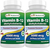 Vista 8 de Best Naturals Vitamina B-12 como metilcobalamina (metil B12), 6000 mcg 60 comprimidos sublinguales (60 unidades (paquete de 2))