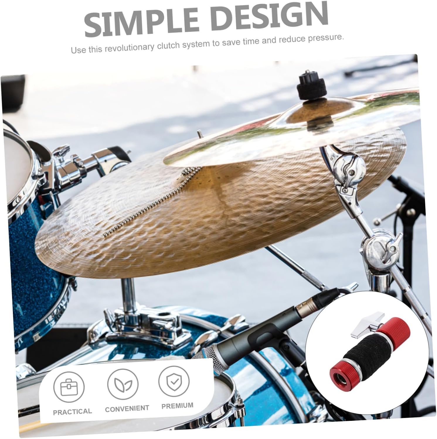 Hi-hat Clutch Drum Accessory Easy Install Cymbal Holder for Jazz Drums Durable and Practical Replacement Part for Percussion Instruments Compatible with Hi-hat Stands