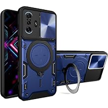 bojioderf Compatible with Redmi K40 Gaming 5G / K40 Gaming Edition Cover,Compatible with Xiaomi Poco F3 GT 5G Kickstand Magnetic Mount [Hard PC+TPU] 2 in 1 Case Blue